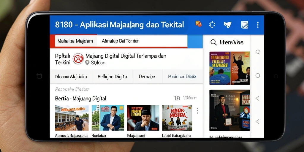 Tampilan antarmuka aplikasi Majalah Digital 8180 yang menarik dan sederhana.