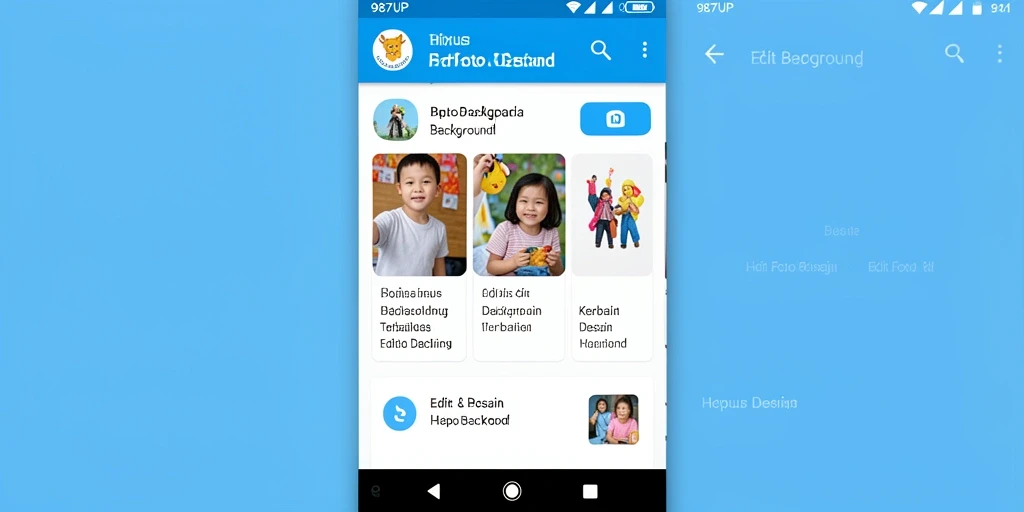 Antarmuka aplikasi 987UP untuk menghapus background dengan mudah dan cepat.