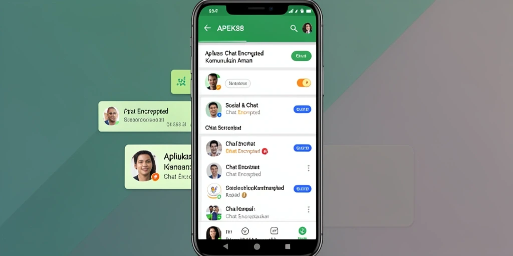 Tampilan antarmuka APEK88 yang menarik untuk Chat Encrypted.