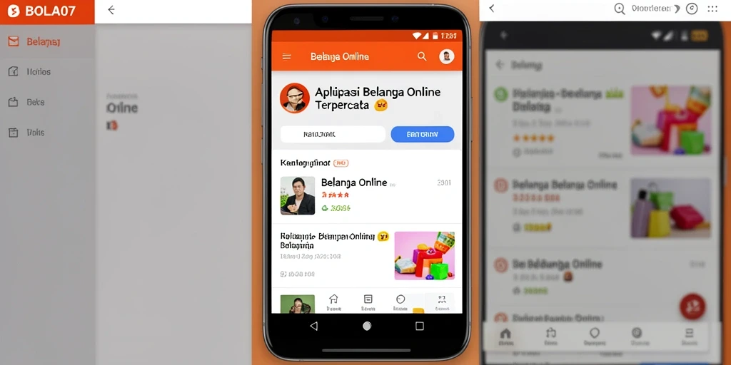 Tampilan antarmuka aplikasi BOLA07 untuk belanja online