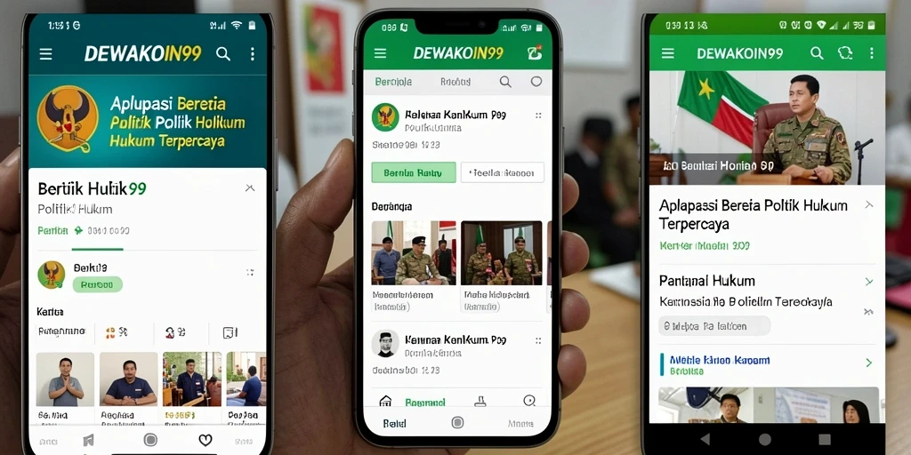 Tampilan utama DEWAKOIN99 dengan berita politik hukum terkini.