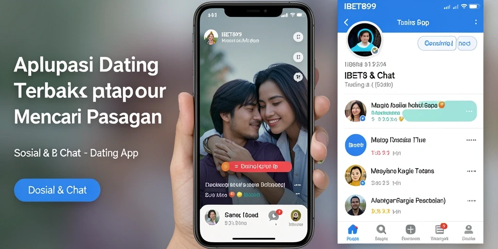Antarmuka IBET899 yang modern dan menarik untuk pengguna Dating App.