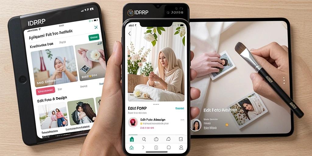 Tampilan antarmuka IDRRP yang user-friendly untuk edit foto aesthetic.