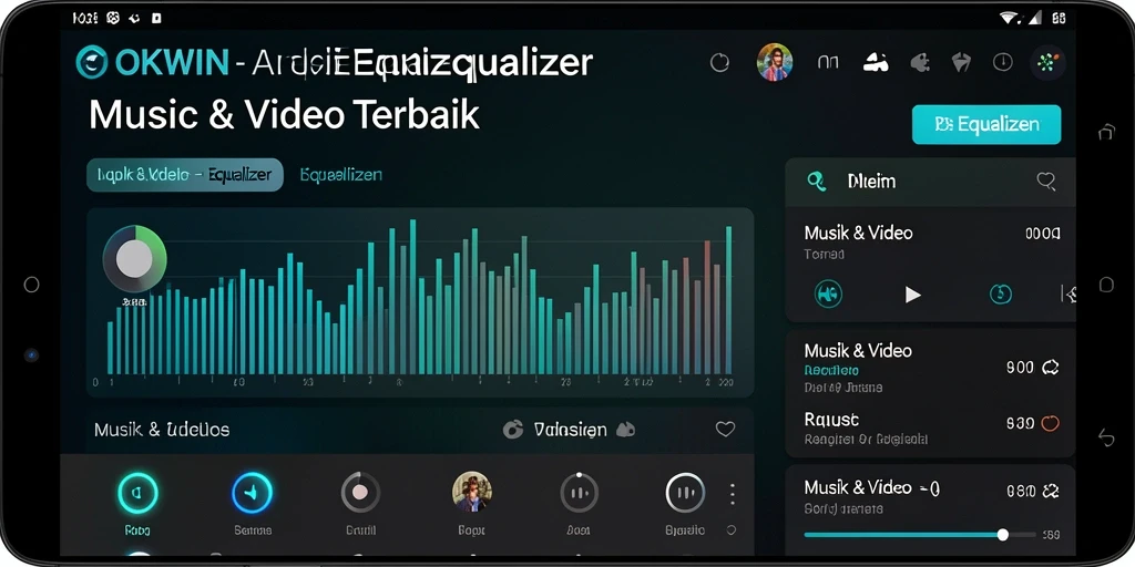 Antarmuka intuitif OKWIN untuk pengaturan Equalizer audio.