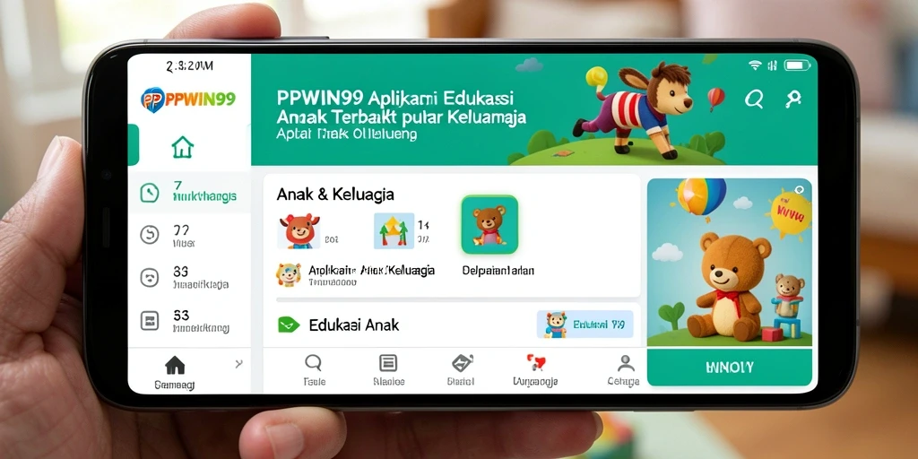 Tampilan antarmuka PPWIN99 yang ceria dan edukatif untuk anak-anak.