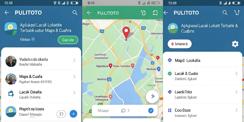 Screenshot utama PULITOTO dengan antarmuka Lacak Lokasi yang interaktif.