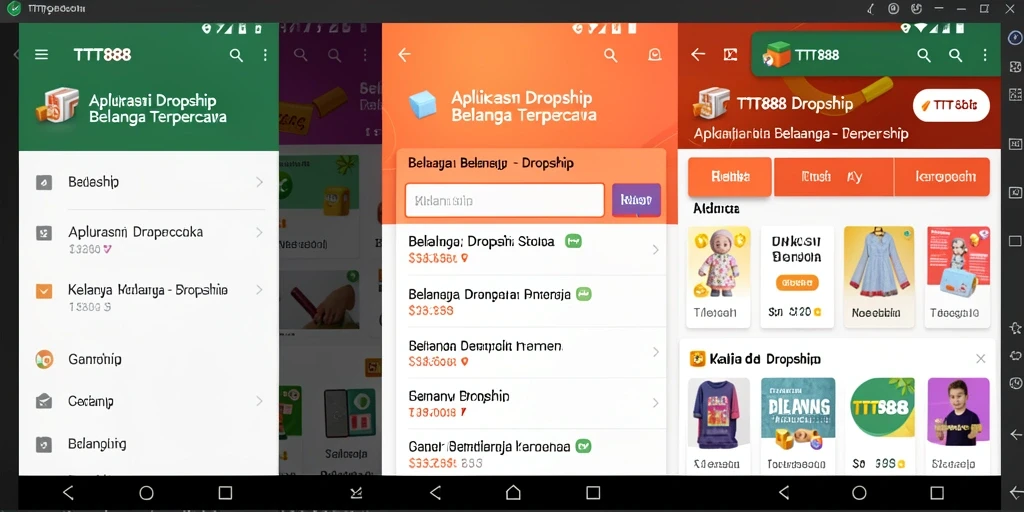 Antarmuka pengguna TTT888 yang sederhana dan modern.