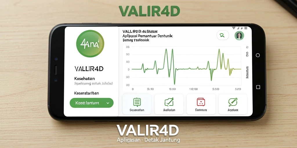 Tampilan antarmuka VALIR4D untuk pemantauan detak jantung.